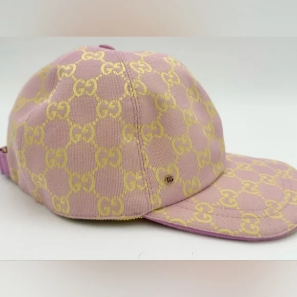 Gucci Pink and Yellow Patterned Cap - Picture 5 of 14